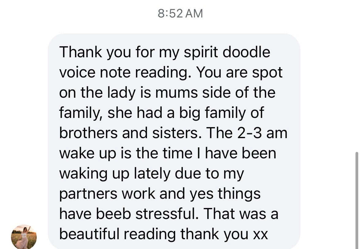 Spirit Doodle & Voice Note Reading Bundle🪽 (PRIVATE READING SENT TO YOUR EMAILS)