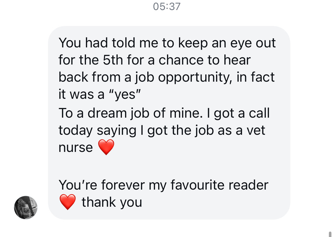 PRIVATE Career/money Card Reading